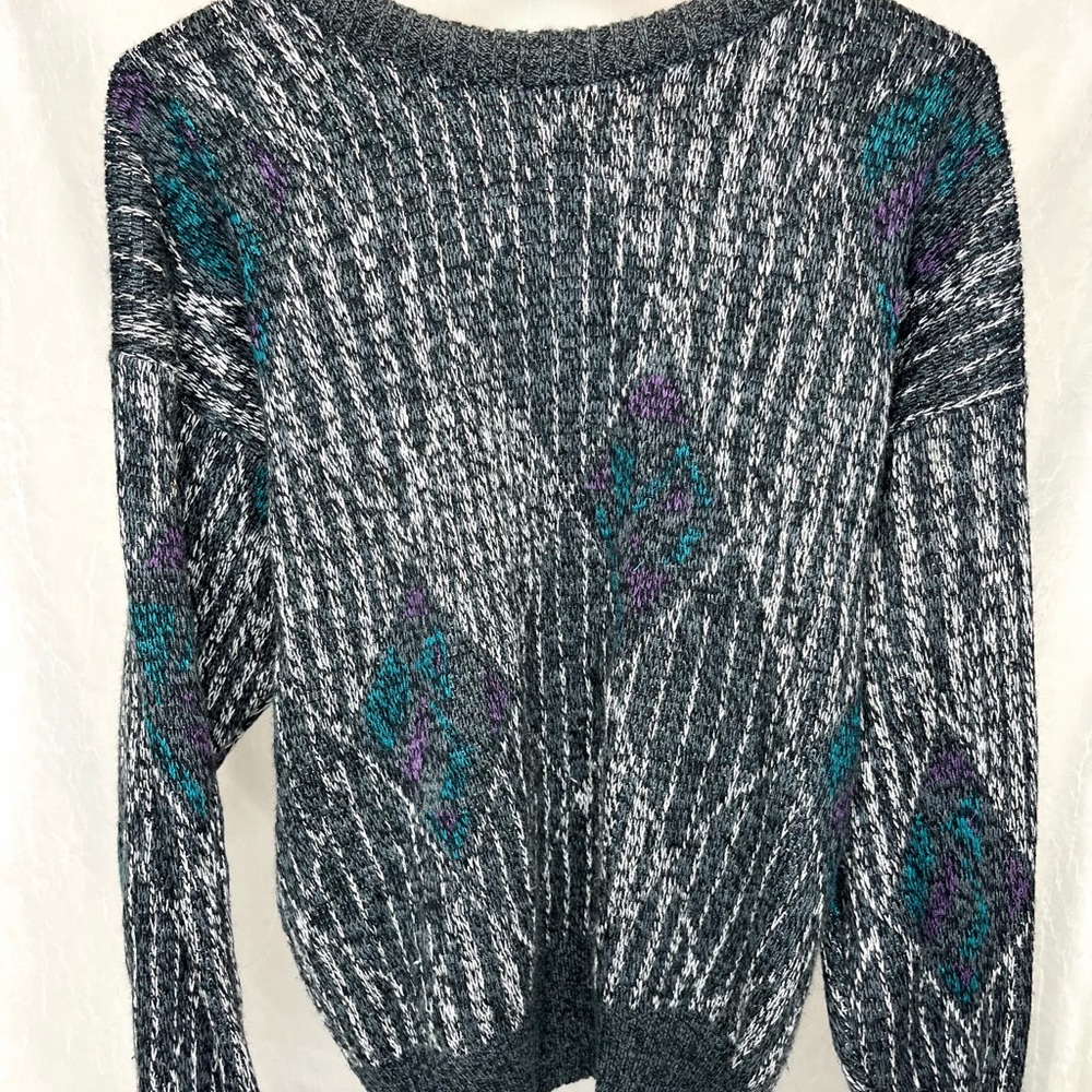 Vintage Michael Gerald Geometric Acrylic Sweater Men's Size Large Grandpa 1990s